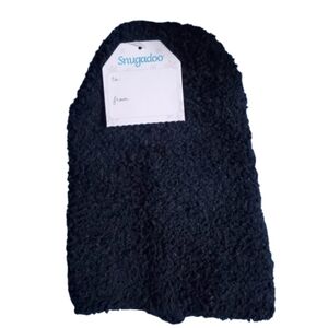 Snugadoo Black Fuzzy Beanie Hat